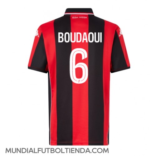 Camiseta OGC Nice Hicham Boudaoui #6 Primera Equipación Replica 2025-26 mangas cortas Camiseta OGC Nice Hicham Boudaoui #6 Primera Equipación Replica 2025-26 mangas cortas
